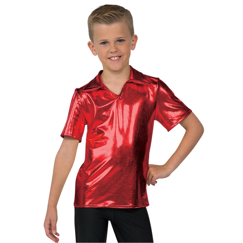 Awish Come True 333 Flat Foil Guy Short Sleeved Shirt Boys Dance Costume